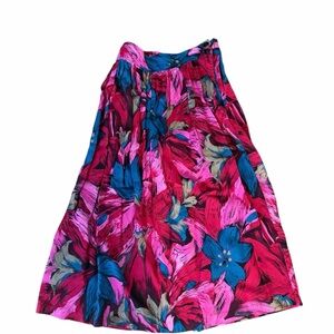 Vibrant Stonybrook Floral Midi Women’s Skirt Size 7/8